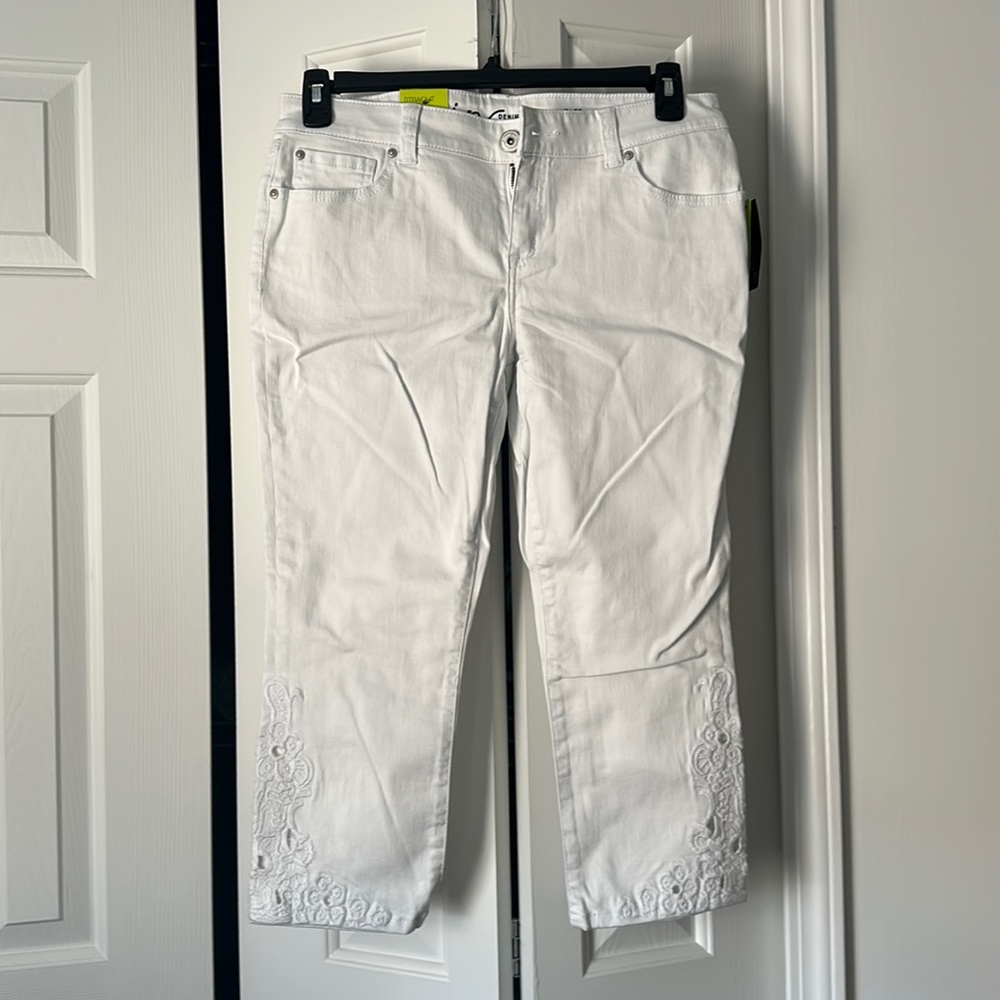 INC International white denim crops